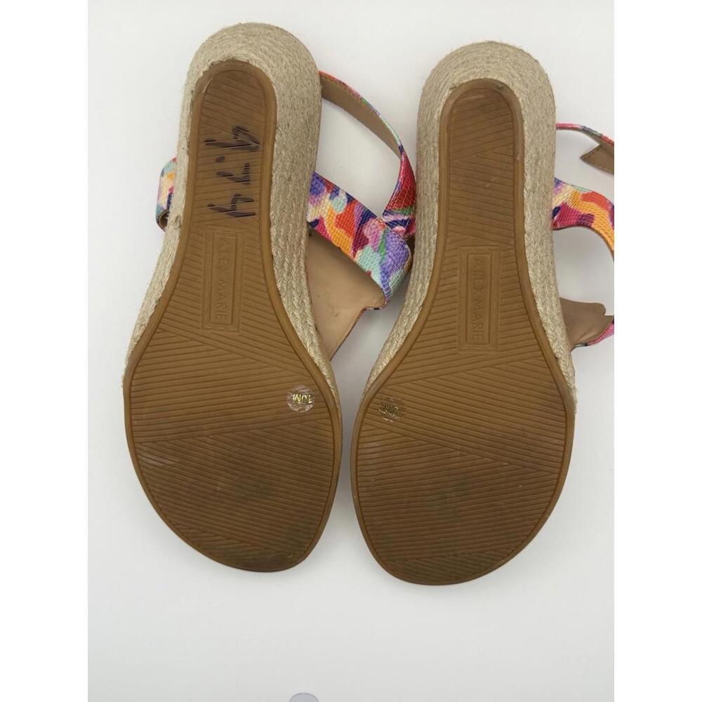 Alex Marie Women’s Colorful Cork Wedge Sandals‎ Size 10M Espadrille Platform - Picture 5 of 6